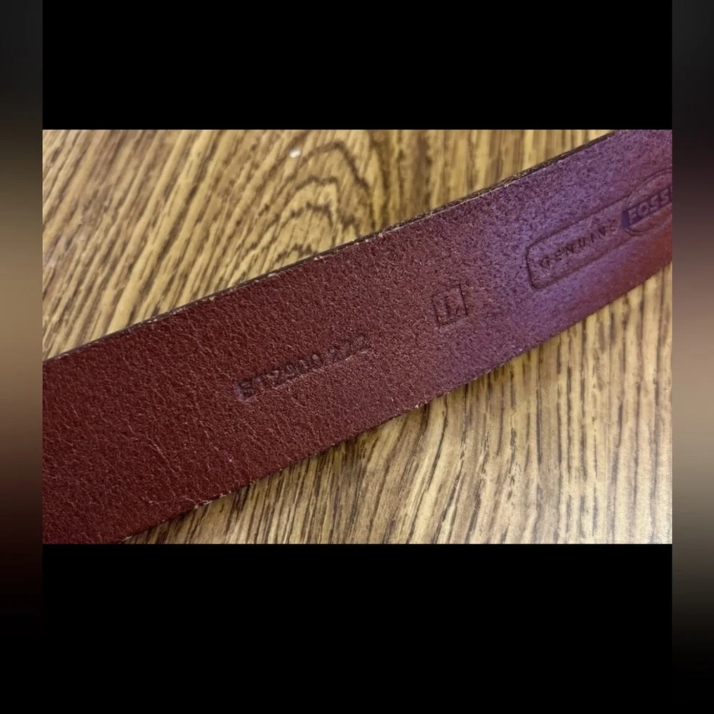 Fossil Vintage Men’s Brown Geniune Leather Belt Large 43” Brass Hardware